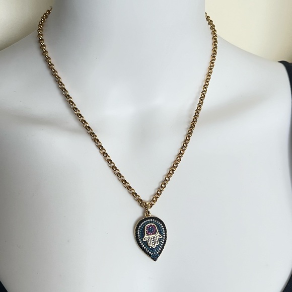 Elegant Evil Eye Necklace - Zircon Old Money Aesthetic Necklace - Hamsa Necklace - Picture 8 of 8
